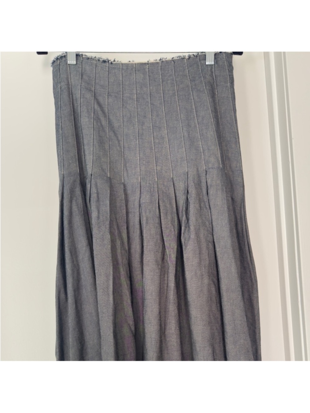 Zara Gray Pleated Maxi Skirt